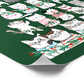 Weihnachtskatze Funny Tree Funny Poster (Ecke)