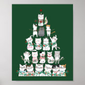 Weihnachtskatze Funny Tree Funny Poster (Vorne)