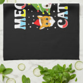Weihnachtskatze Funny Xmas Cats Meowy Catmas Geschirrtuch (Gefaltet)