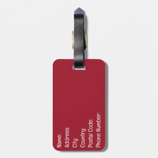 Weihnachtskatze Gepäckanhänger (Rückseite vertikal)