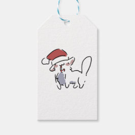 Weihnachtskatze Geschenkanhänger