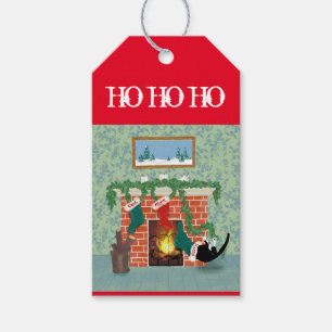 Weihnachtskatze Geschenkanhänger