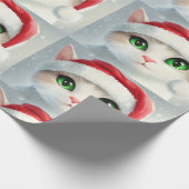 Weihnachtskatze geschenkpapier (Ecke)