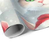 Weihnachtskatze geschenkpapier (Rolleneckpunkt)