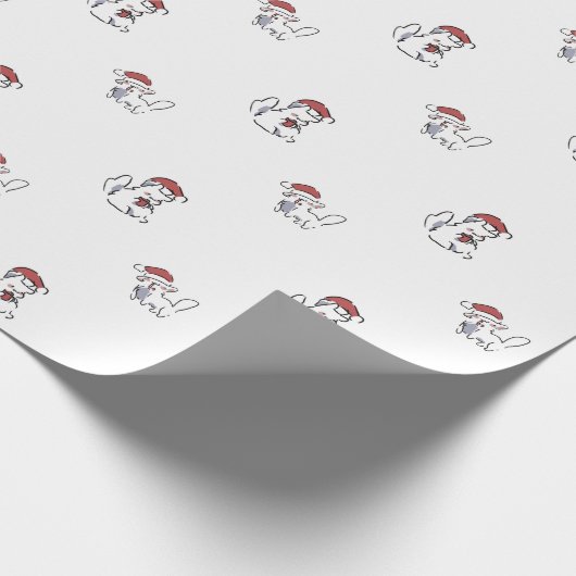 Weihnachtskatze Geschenkpapier (Ecke)