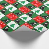 Weihnachtskatze Geschenkpapier (Ecke)