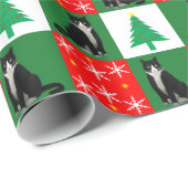 Weihnachtskatze Geschenkpapier (Rolleneckpunkt)