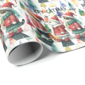 Weihnachtskatze Geschenkpapier (Rolleneckpunkt)