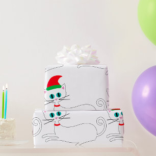 Weihnachtskatze Geschenkpapier