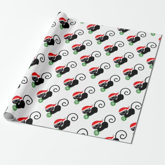 Weihnachtskatze Geschenkpapier (Ungerollt)