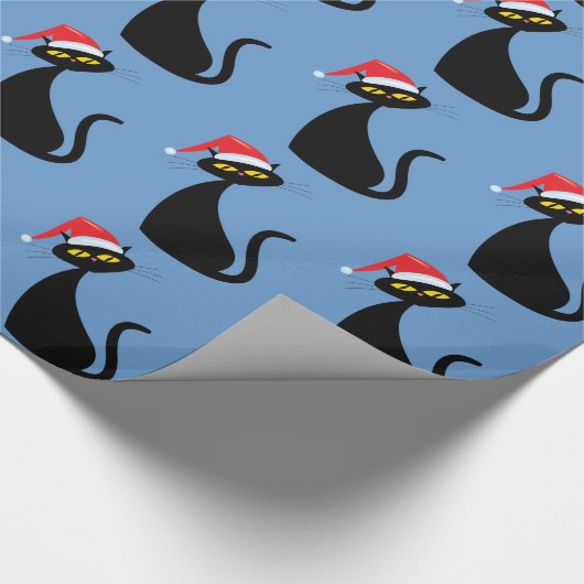 Weihnachtskatze Geschenkpapier (Ecke)