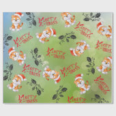 Weihnachtskatze Geschenkpapier (Flach)