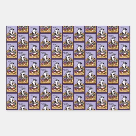 Weihnachtskatze Geschenkpapier Set (Vorderseite)