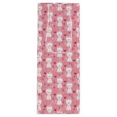 Weihnachtskatze Geschenktüte Für Weinflaschen (Vorderseite)