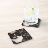 Weihnachtskatze Getränkeuntersetzer (Rechte Seite)