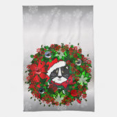 Weihnachtskatze Handtuch (Vertikal)