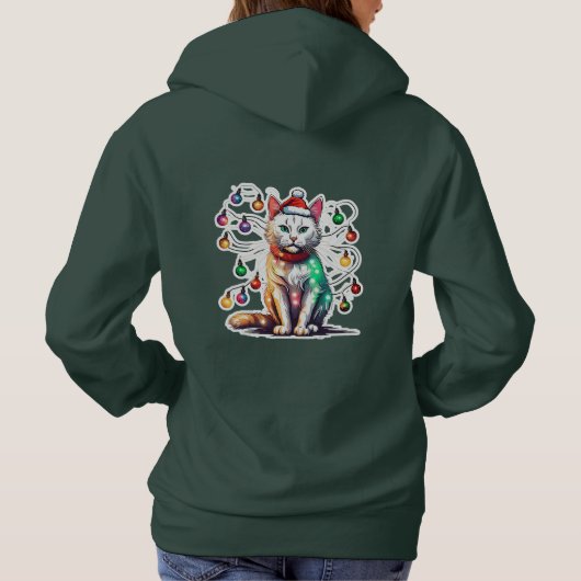 Weihnachtskatze Hoodie (Rückseite)