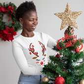 Weihnachtskatze Humbug Weihnachtsmannmütze Frauen T-Shirt