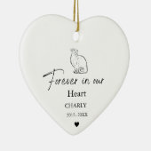 Weihnachtskatze Hund Gedenkname Keramik Ornament (Rechts)