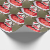 Weihnachtskatze im Gesicht Maske Geschenkpapier (Ecke)