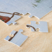 Weihnachtskatze im Schnee Puzzle (Seite)