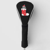 Weihnachtskatze im Strumpf Golf Headcover (Vorderseite)