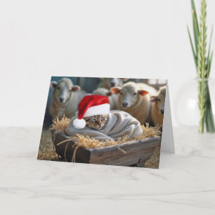 Weihnachtskatze in Barnmischer Verwaltung Feiertagskarte