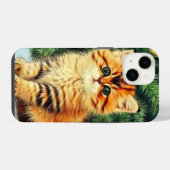Weihnachtskatze iPhone Hülle (Rückseite (Horizontal))