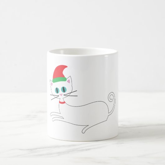 Weihnachtskatze Kaffeetasse (Mittel)