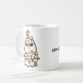 Weihnachtskatze Kaffeetasse (Vorderseite Links)