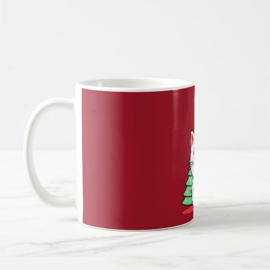 Weihnachtskatze Kaffeetasse (Links)