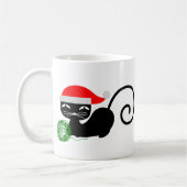 Weihnachtskatze Kaffeetasse (Links)