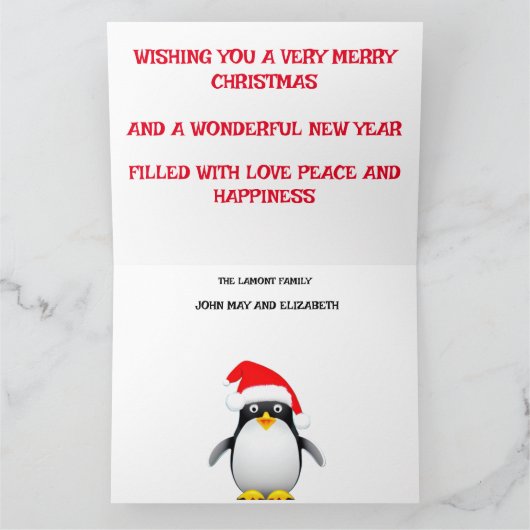 Weihnachtskatze Karte (Innenseite)