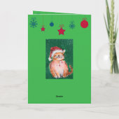 Weihnachtskatze Karte (Rückseite)