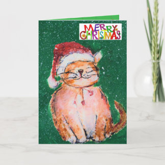 Weihnachtskatze Karte