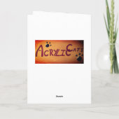 Weihnachtskatze Karte (Rückseite)