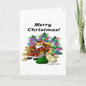 Weihnachtskatze Karte (Vorderseite)