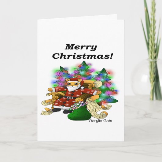 Weihnachtskatze Karte (Vorderseite)