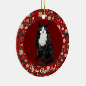 Weihnachtskatze Keramik Ornament (Rechts)