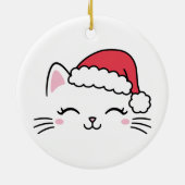 Weihnachtskatze Keramik Ornament (Hinten)