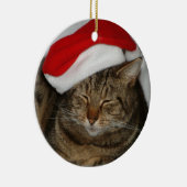 Weihnachtskatze Keramik Ornament (Rechts)
