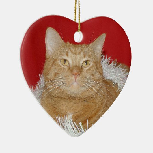 Weihnachtskatze Keramikornament (Rechts)