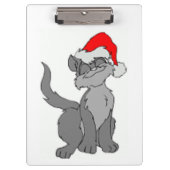 WEIHNACHTSKATZE KLEMMBRETT (Vorderseite)