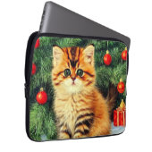 Weihnachtskatze Laptopschutzhülle (Vorne Rechts)