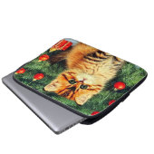 Weihnachtskatze Laptopschutzhülle (Vorne Knopf)