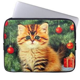 Weihnachtskatze Laptopschutzhülle
