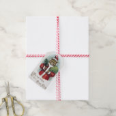 Weihnachtskatze, Louis Wain Geschenkanhänger (Mit Garn)