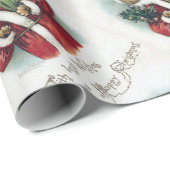 Weihnachtskatze, Louis Wain Geschenkpapier (Rolleneckpunkt)