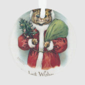 Weihnachtskatze, Louis Wain Ornament (Rückseite)