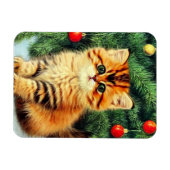 Weihnachtskatze Magnet (Horizontal)